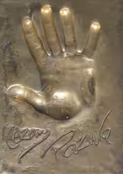 Cezary Pazura - handprint and signature in Międzyzdroje. (2010)