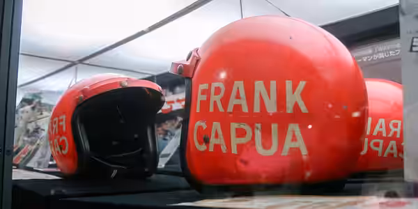 Helmet of Frank Capua, a fictional racer appear in the 1969 film "Winning", starring by Paul Newman. (2008)