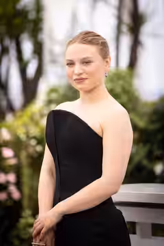 Actress Mia Threapleton at the 2025 Cannes Film Festival