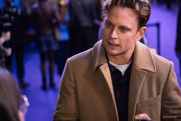 Billy Magnussen at Serie mania 2026 for The Audacity