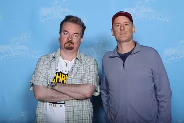 Brian O'Halloran and Jeff Anderson at GalaxyCon Richmond in 2020