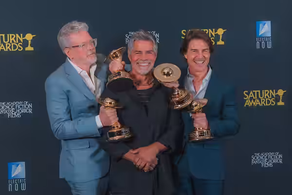 Christopher McQuarrie, Esai Morales, &amp; Tom Cruise at the 53rd Saturn Awards (2026)