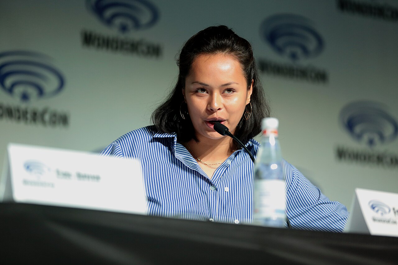 Frankie Adams speaking at the 2018 WonderCon, for "The Expanse", at the Anaheim Convention Center in Anaheim, California. Please attribute to Gage Skidmore if u