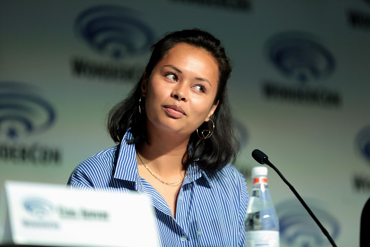Frankie Adams speaking at the 2018 WonderCon, for "The Expanse", at the Anaheim Convention Center in Anaheim, California. Please attribute to Gage Skidmore if u