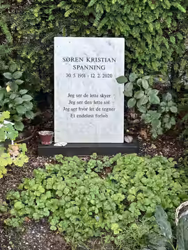 Søren Spannings gravsted på Frederiksberg Ældre Kirkegård. (2024)