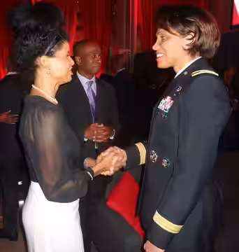 Sept. 2013 Maj. Gen. Nadja West was honored with the Armed Forces Medical Advocate Award from Essence Magazine and Southern Company in Washington, DC. Here, Wes (2012)