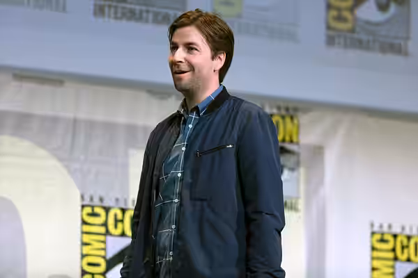 Jon Watts speaking at the 2016 San Diego Comic Con International, for "Spider-Man: Homecoming", at the San Diego Convention Center in San Diego, California. Ple