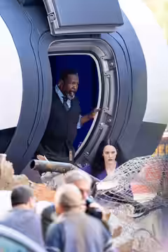 Wendell Pierce on the set of Superman during filming in Cleveland in June 2024. (2026)