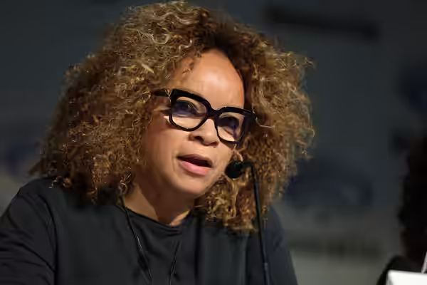 Ruth Carter speaking at the 2018 WonderCon at the Anaheim Convention Center in Anaheim, California. Please attribute to Gage Skidmore if used elsewhere.