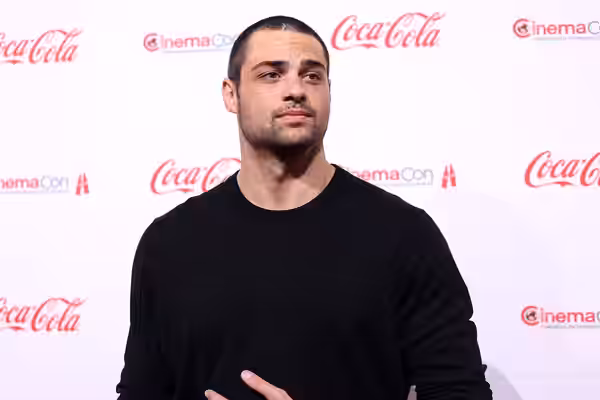 Noah Centineo on the red carpet at the Big Screen Achievement Awards at the 2026 CinemaCon at The Colosseum Theater at Caesars Palace in Las Vegas, Nevada. Plea
