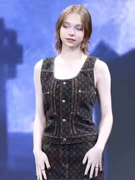Emma Myers at a press for Wednesday (season 2) in South Korea, 2025