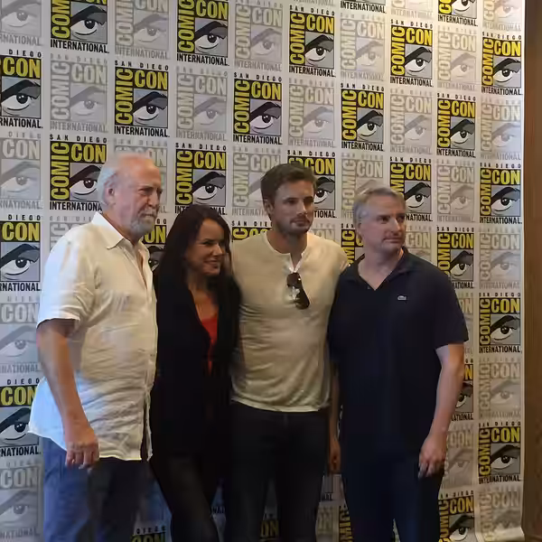 Scott Wilson, Barbara Hershey, Bradley James and Glen Mazzara at 2015 Comic-Con International