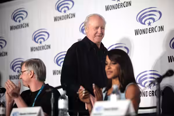 Glen Mazarra, Scott Wilson and Megalyn Echikunwoke speaking at the 2016 Wondercon, for "Damien", at the Los Angeles Convention Center in Los Angeles, California
