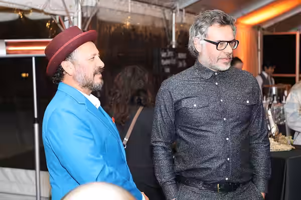 Jemaine Clement at the album preview party for the Troy Kingi album Black Sea, Golden Ladder, on 14 May 2021 at Government House, Wellington, as a part of Kingi