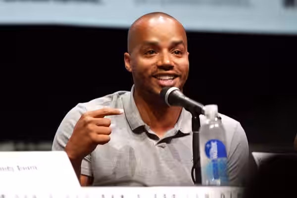 Donald Faison speaking at the 2013 San Diego Comic Con International, for "Kick-Ass 2", at the San Diego Convention Center in San Diego, California. Please attr