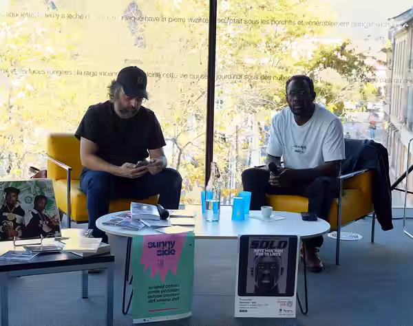 dans le cadre de Sunny Side Solo rencontre les lecteurs de la médiathèque Falala à Reims. (2025)