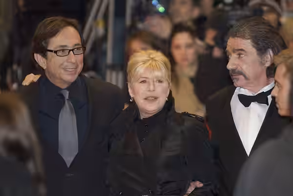 From left to right, Sam Garbarski, Marianne Faithfull, Miki Manojlović and Kevin Bishop at the premiere of Irina Palm, at the 2007 Berlin International Film Fes