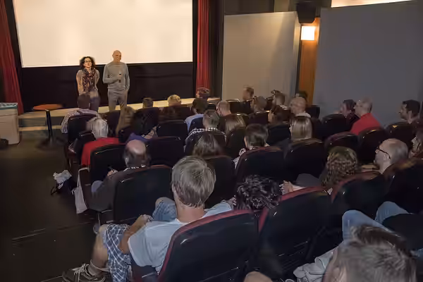 Actor Lazar Ristovski presenting the film "Train Driver's Diary" (Dnevnik mašinovođe) at the Prague Independent Film Festival in August, 2017.