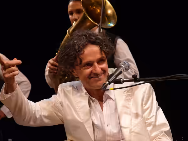 Composer Goran Bregovic, performing in New York City, 2008