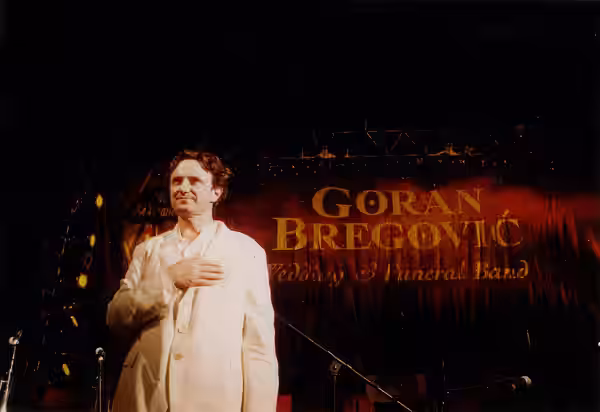 Goran Bregović at the Concert of the Weddings and Funerals Orchestra in Niš, 1997