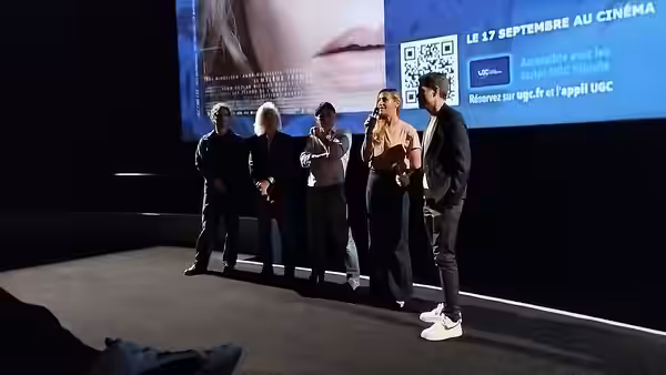 Avant-première de "Dalloway" à l'UGC Ciné Cité Les Halles le 11 septembre 2025, en présence de Yann Gozlan, Cécile de France, Frédéric Pierrot, Douglas Grauwels