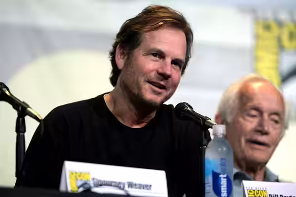 Bill Paxton speaking at the 2016 San Diego Comic Con International, for "Aliens: 30th Anniversary", at the San Diego Convention Center in San Diego, California.