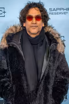 Naveen Andrews, actor, at the 2025 Sundance Film Festival for Last Days