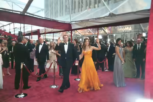 John Travolta and wife, Kelly Preston at 80th Academy Awards (2008)