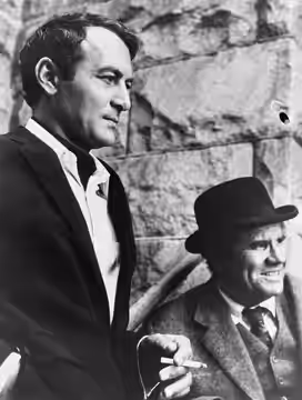 Collectie / Archief : Fotocollectie Anefo Reportage / Serie : De TROS start een nieuwe Amerikaanse filmserie met als titel: T.H.E. Cat Beschrijving : Amerikaans (1966)