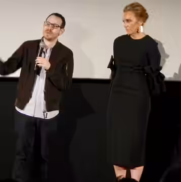 Hereditary director Ari Aster with Toni Collette at Sundance London UK (2018)