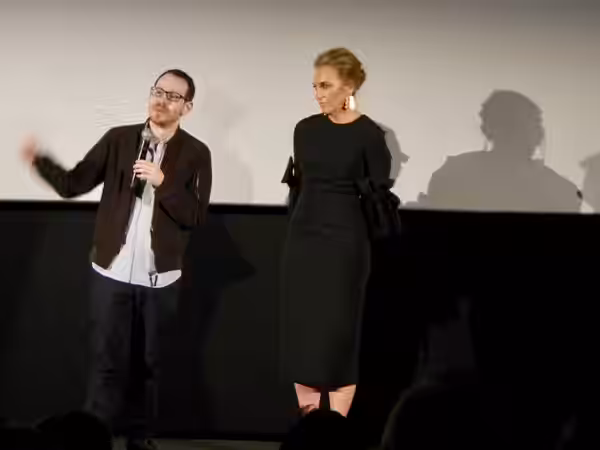 Hereditary director Ari Aster with Toni Collette at Sundance London UK (2018)
