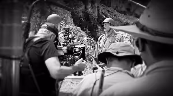 Vince Vaughn during the filming of Hacksaw Ridge (2017)