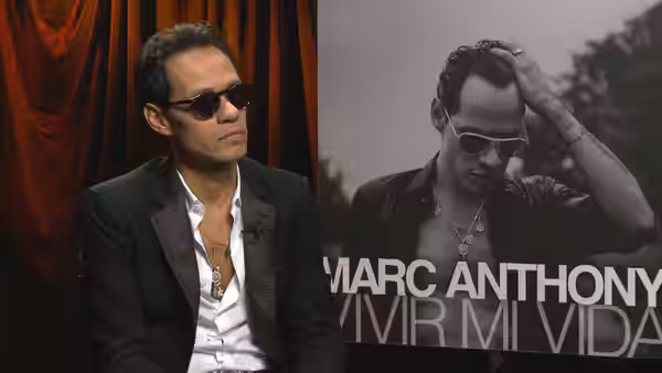 A screenshot of the interview with Marc Anthony from Tony Dandrades' YouTube channel