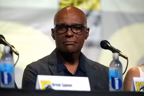 Michael Dorn speaking at the 2016 San Diego Comic Con International, for "Star Trek", at the San Diego Convention Center in San Diego, California. Please attrib