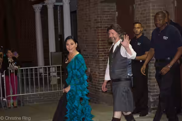 Author Diana Gabaldon and showrunner Ronald D. Moore at 92nd Street Y for the New York premiere of the first season of the TV series Outlander, which is based o (2014)