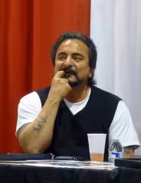 Something stuck in his teeth, oops Motor City Comic Con 2015