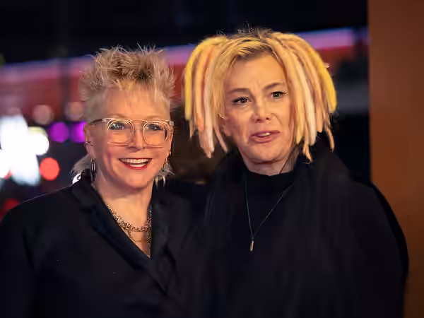 Lana Wachowski and Karin Winslow at the opening 75th Berlin International Film Festival (2025)