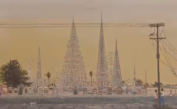 One of Stuart's Watts Towers, January 1972