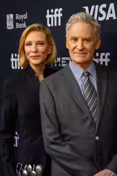 Cate Blanchett, actor, and Kevin Kline, actor, at the 2024 Toronto International Film Festival (TIFF) for the movie Disclaimer.