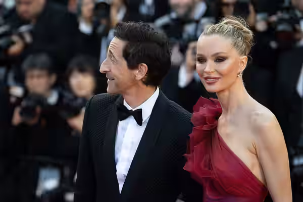CANNES, FRANCE - 20 MAY 2025: Adrien Brody, Georgina Chapman attends the "Vie Privée" (A Private Life) red carpet at the 78th annual Cannes Film Festival