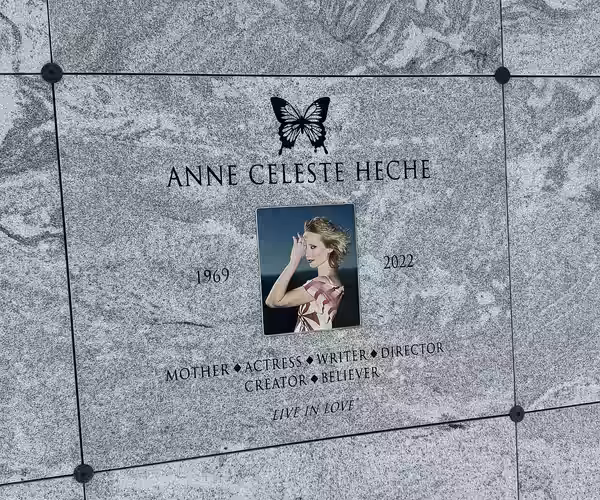 The grave of Anne Celeste Heche, located in the Hollywood Forever Cemetery (2024)