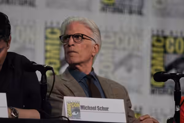 Cast and crew of NBC's 'The Good Place' discuss the show in the Indigo Ballroom at the San Diego Hilton Bayfront Hotel during San Diego Comic Con on July 21, 20 (2018)