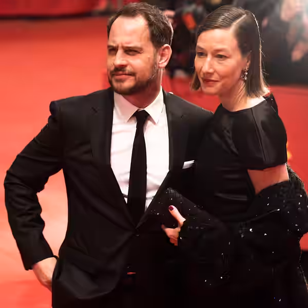 Moritz Bleibtreu and Johanna Wokalek at the opening ceremenony of the Berlinale 2018