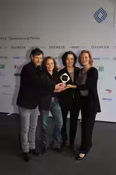 Maxim Mehmet, Thea Dorn, Hermine Huntgeburth und Suzanne von Borsody bei der Grimme-Preis-Verleihung 2015