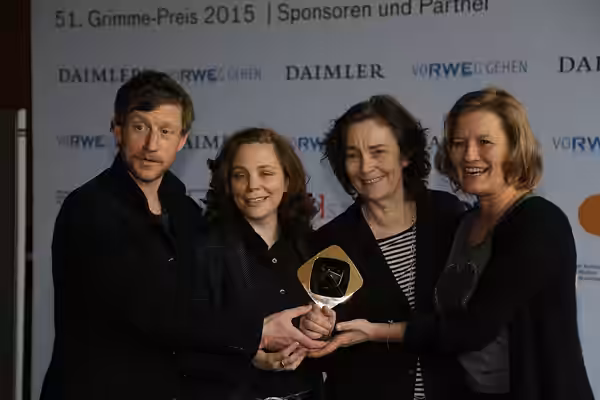 Maxim Mehmet, Thea Dorn, Hermine Huntgeburth und Suzanne von Borsody bei der Grimme-Preis-Verleihung 2015