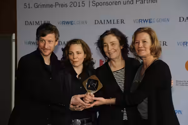 Maxim Mehmet, Thea Dorn, Hermine Huntgeburth und Suzanne von Borsody bei der Grimme-Preis-Verleihung 2015