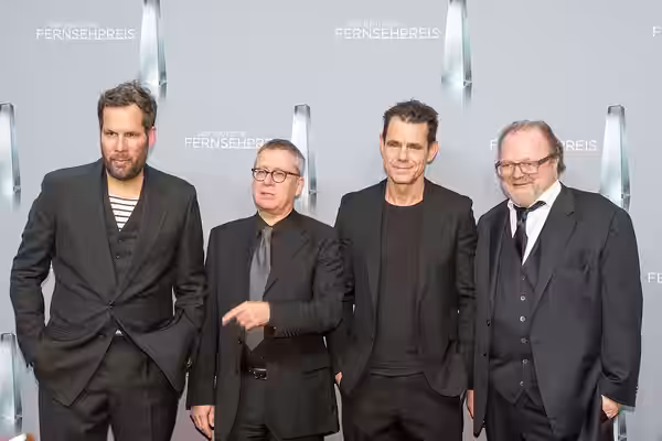 Deutscher Fernsehpreis 2018 - Achim von Borries, Gebhard Henke, Tom Tykwer und Stefan Arndt