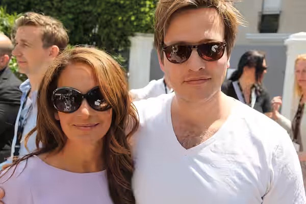 Alexandra Rapaport and Thomas Vinterberg presented The Hunt at Film i Väst's press lunch in Cannes. (2012)
