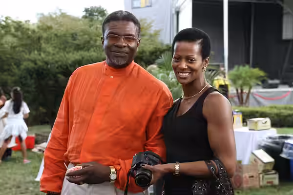 Keith David and guest at the annual BBQ. The Canadian Film Centre (CFC) Annual BBQ was held on Sept. 9, 2012 in Toronto, Ontario in celebration of Canadian Tale
