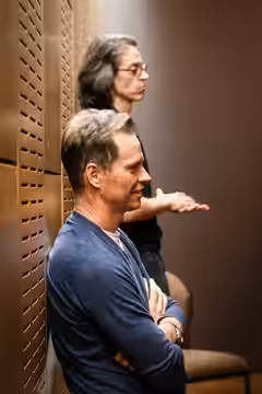 Young Adult Literature Authors Frank Beddor and Eric Laster discuss story creation, craft, and publishing with English Education students. (2016)